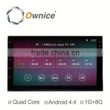 Ownice quad core Android 4.4 up to android 5.1 universal 2 din Car GPS player built in wifi