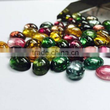High Quality Natural Multi-Color Calibration Loose stone Tourmaline Cabs