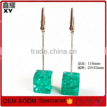 120mm Cube Shape Colorful Resin Base With Alligator Metal Clip photo-3
