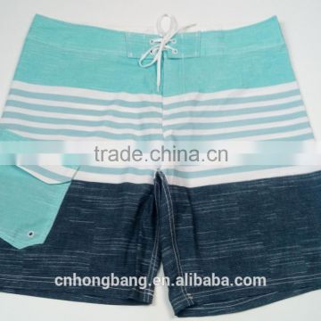 latest fashion clothes men's board shorts with side pocket white drawcord