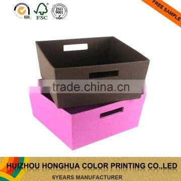 Wholesale multipurpose colorful fabric clothing packaging box storage paper box