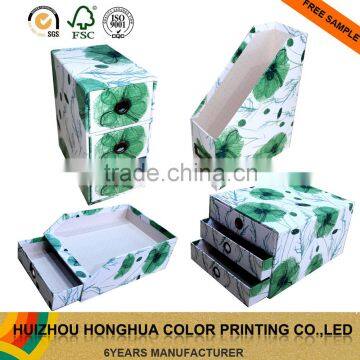 Customized cardboard Office Stationery handmade file decoration paper box