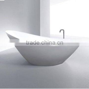 modern boat shape freestanding bathtub for Europe market passed ISO9001and CE