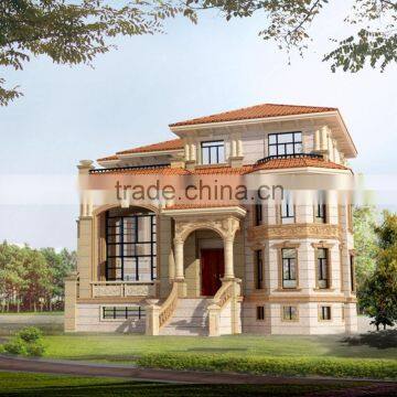 China Low Price Steel Structure house, Light Steel luxury hotel, Prefabricated Villa