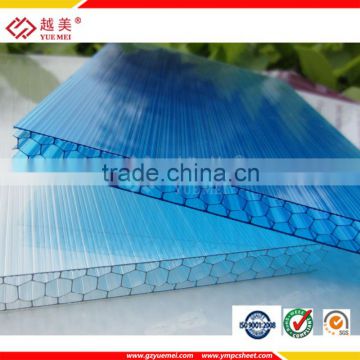 Guangzhou manufacture yuemei Grade A lexan Honeycomb polycarbonate sheet for noise barrier of road