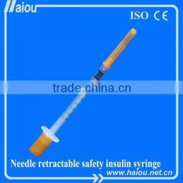 U-100 disposable Safety1ml insulin Syringe