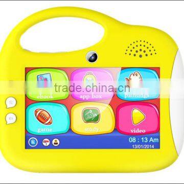 Hot Selling 5 inch kids tablet case with handle Rockchip 2926 single core Cortex A9 1.3GHz 800*480 Pixels HD Screen C