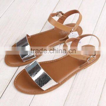 Shoes Made in China Women Shoes 2016 Sandals Ladies Flat Shoes photo-2