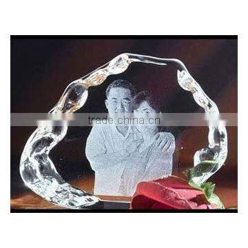 3D Laser engraved Crystal Iceberg model