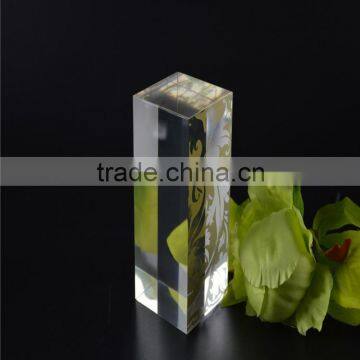 Slik screen printing high transparent clear acrylic block for sale