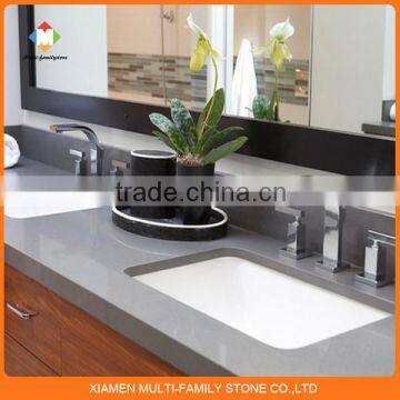 popular soild surface quartz Kitchen top grey quartz