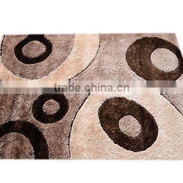 3d design plain 100% silk carpets 3d shaggy anti slip carpet backing