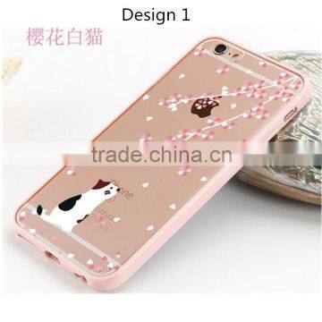 combo Acrylic + TPU back cover bumper case for Apple iphone 7 6 6s 6s plus 5 S 4 SE A C mobile accessories