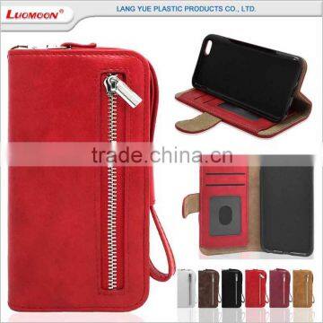 unique zipper stand leather phone case for alcatel one touch TEL 4020 flash 2 pop d5
