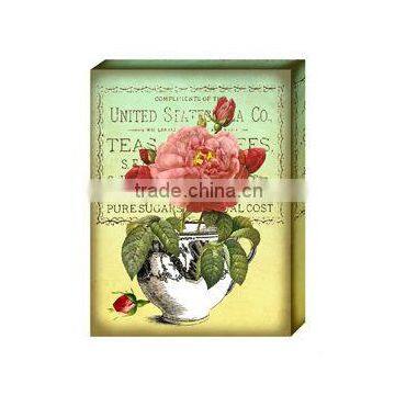 Beautiful flower print canvas frame