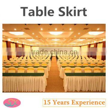 Good Quality Polyester Table Skirt Low Price Skirt For Tables