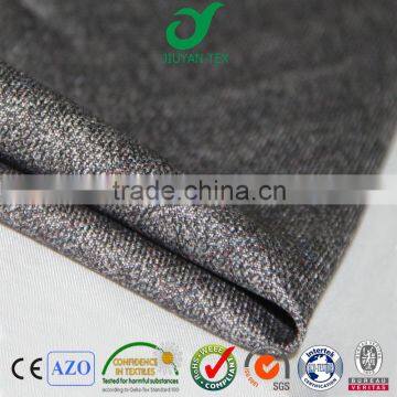 2016 Indian market wholesale heavy poly rayon plain weave twill linen look shinning men suiting pants fabric certificate by SGS