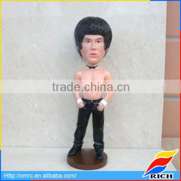 hot selling promotional Bruce Lee funny resin bobble head doll decoration