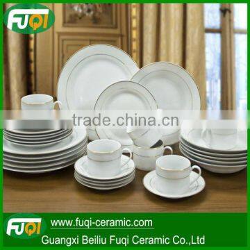 Golden dinner set 20pcs ,30pcs dinner set with gold rim GGK dinner sets