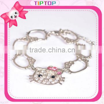 crystal hello kitty head bracelet