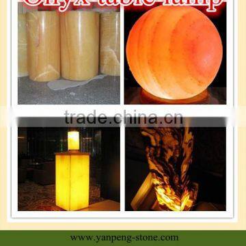 yellow onyx tamble lamp