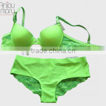 Sexy womams breathable lace band stylish bra set underwear
