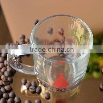 Christmas Red Christmas Trees Printed Glass Mug