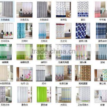 100% Polyester fabric bathroom curtain printed shower curtain panel