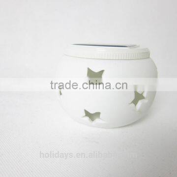 2015 New Style Ceramics Vat Shape Star Projector Solar Light