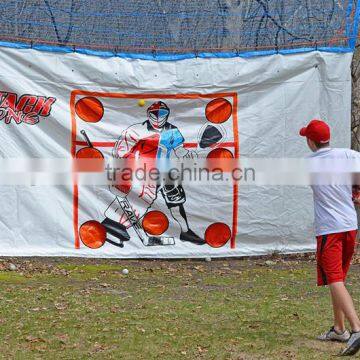 White PVC 16' x 8' Hockey/Lacrosse Tarp From 18oz Vinyl
