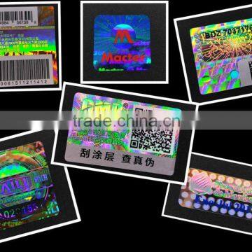 Barcode Feature and Adhesive Sticker Type 3D hologram
