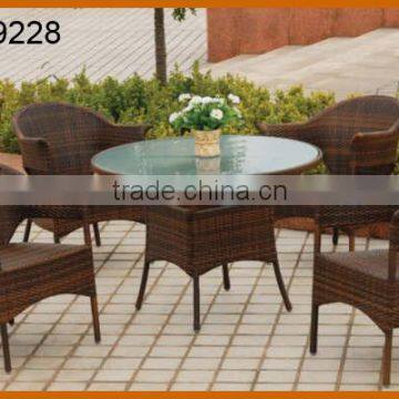 Garden Table Chair Set For Coffee Poly Rattan