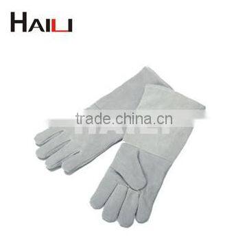 welding glove,mechanic protection glove,14 16 18 inches overall length, multi task leather glove HL4005