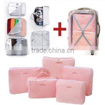 5pcs/set Portable Travel Packing Cubes Clothes Organizer Waterproof Storage Bag