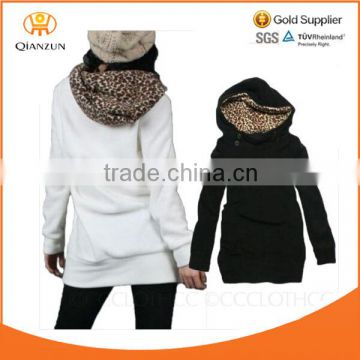 Womens Long Sleeve Pullover Leopard Hoodie Ladies Sweater Print Jumper Size