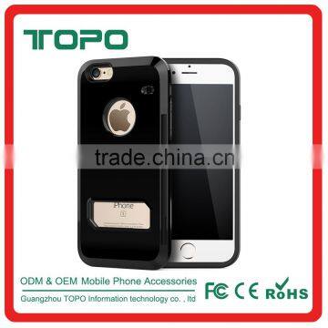 High Quality Scrub TPU+PC Case With Card Candy Color Mobile Phone Housings for Iphone 6 6s Plus photo-5