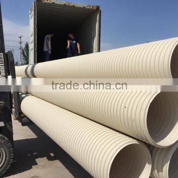 UPVC DWC drain pipe white corrugated pipe plastic drainage pipe