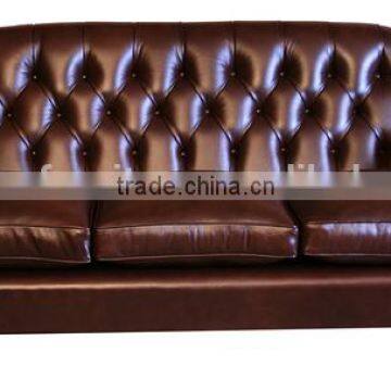 Oxblood Leather Chesterfield Armchair