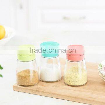 2016 Hot Sale High Kitchen Colored Cooking Glass Salt and Pepper Set