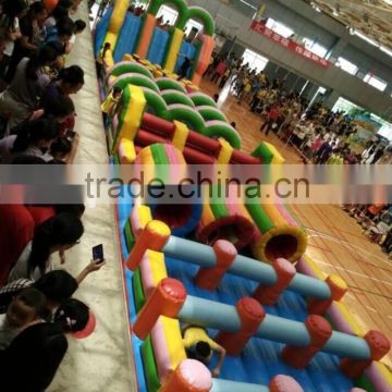 2015 Giant Obstacle Course adults Inflatable playground adventure sports