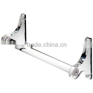 wall mounted acrylic towel bar in bathroom