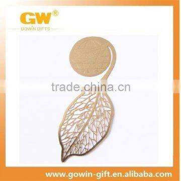 high quality promotional custom metal gold bookmark