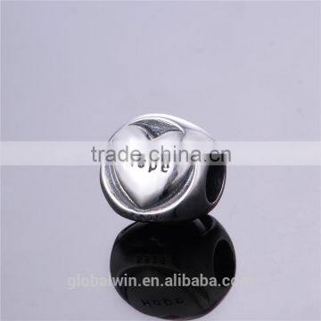 T007 Solid 925 Sterling Silver Engraving Wholesale Faith Hope Love Charms photo-4