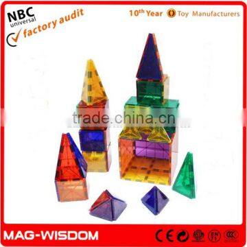 Rainbow Mags glass color Magnetic tiles with colored magnets