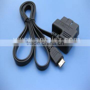 right angle obd flat cable obd wiring harness for gps tracking