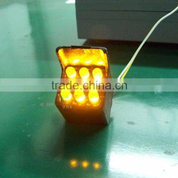 High brightness 26mm square design yellow LED pixel cluster traffic signal light