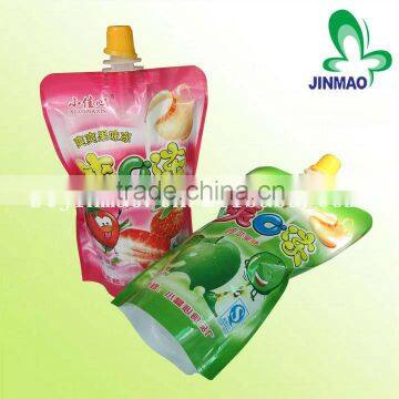 Stand Up Pouch with center Spout for Juice Packaging
