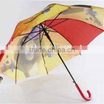 Hot Sale Cartoon Printing Straight Kids Rain Umbrella photo-2