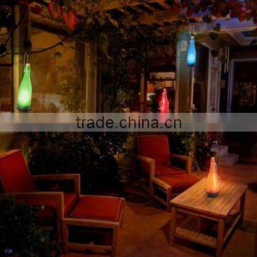 LED Solar Powered Bottle Light Flame Effect Garden Yard Hanging Lamp photo-4