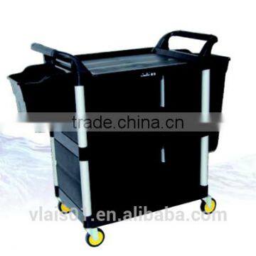 plastic trolley cart 3-layer trolley cart serving cart for sale